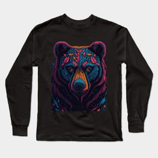 Bear Face Abstract Long Sleeve T-Shirt